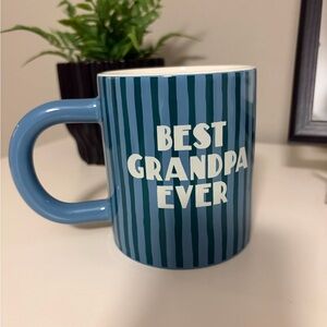 Blue Striped 'Best Grandpa Ever' Mug